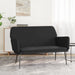 Bankje 108x79x79 cm fluweel zwart