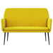 Bankje 108x79x79 cm fluweel geel