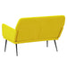Bankje 108x79x79 cm fluweel geel