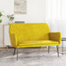 Bankje 108x79x79 cm fluweel geel