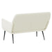 Bankje 108x79x79 cm fluweel crèmekleurig