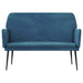 Bankje 108x79x79 cm fluweel blauw