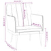 Fauteuil 61x78x80 cm kunstleer zwart