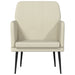 Fauteuil 61x78x80 cm kunstleer crèmekleurig