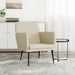 Fauteuil 61x78x80 cm kunstleer crèmekleurig