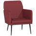 Fauteuil 61x78x80 cm kunstleer wijnrood