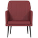 Fauteuil 61x78x80 cm kunstleer wijnrood