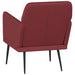Fauteuil 61x78x80 cm kunstleer wijnrood