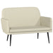 Bankje 107x80x81 cm kunstleer crèmekleurig