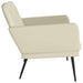 Bankje 107x80x81 cm kunstleer crèmekleurig