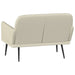 Bankje 107x80x81 cm kunstleer crèmekleurig