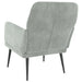 Fauteuil 62x79x79 cm fluweel lichtgrijs