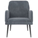 Fauteuil 62x79x79 cm fluweel donkergrijs