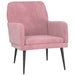Fauteuil 62x79x79 cm fluweel roze