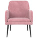 Fauteuil 62x79x79 cm fluweel roze