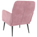 Fauteuil 62x79x79 cm fluweel roze
