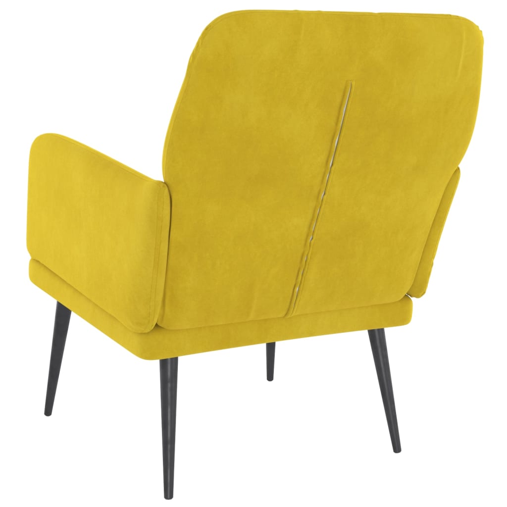 Fauteuil 62x79x79 cm fluweel geel