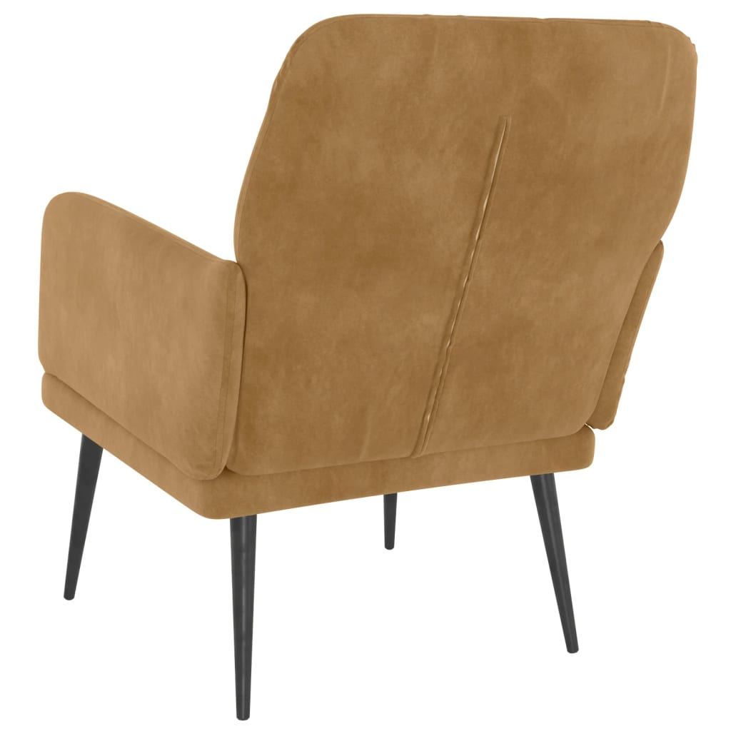 Fauteuil 62x79x79 cm fluweel bruin
