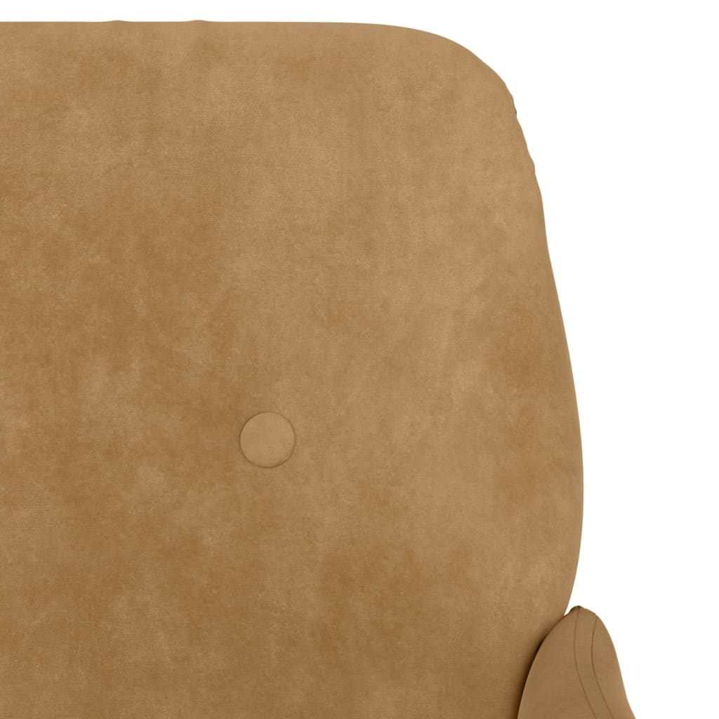 Fauteuil 62x79x79 cm fluweel bruin