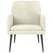 Fauteuil 62x79x79 cm fluweel crèmekleurig