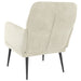 Fauteuil 62x79x79 cm fluweel crèmekleurig