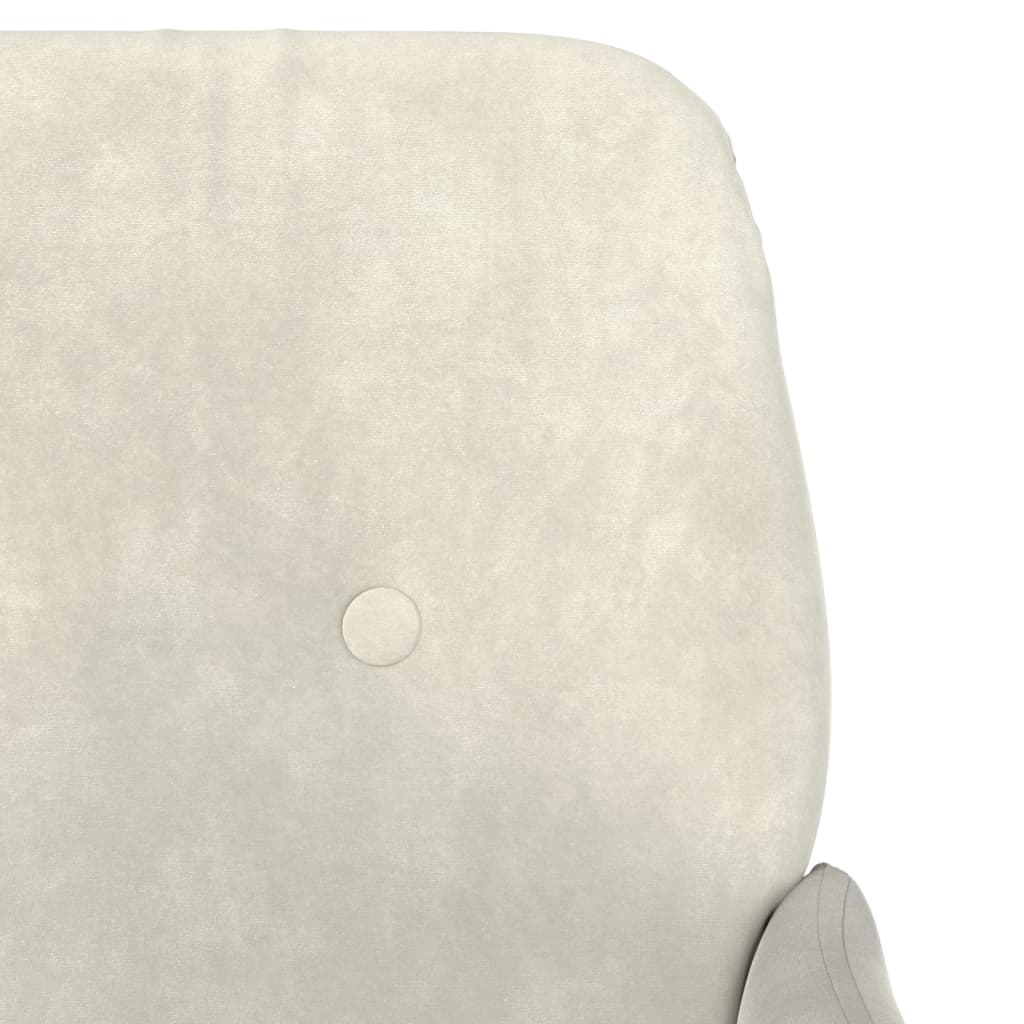 Fauteuil 62x79x79 cm fluweel crèmekleurig