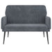 Bankje 108x79x79 cm fluweel donkergrijs