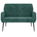 Bankje 108x79x79 cm fluweel donkergroen