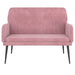 Bankje 108x79x79 cm fluweel roze