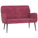 Bankje 108x79x79 cm fluweel wijnrood