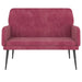Bankje 108x79x79 cm fluweel wijnrood