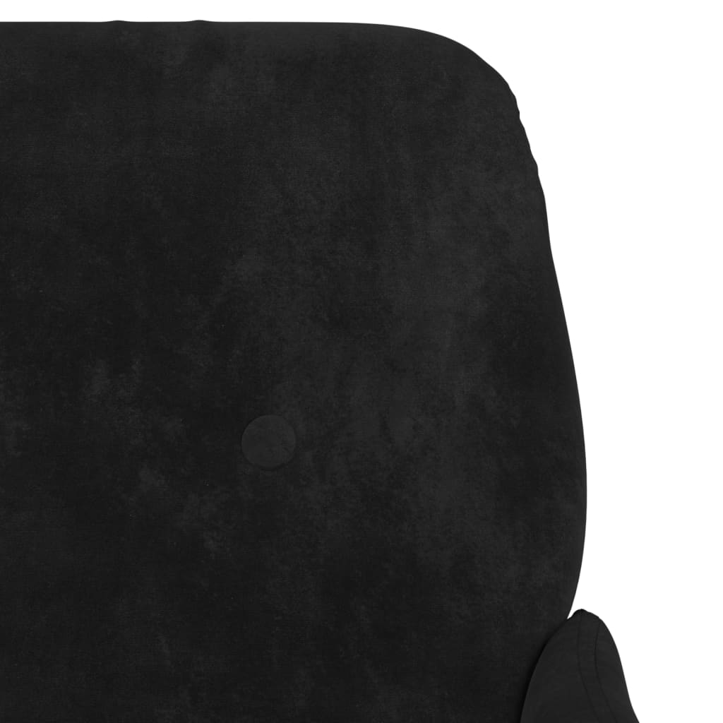 Bankje 108x79x79 cm fluweel zwart