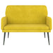 Bankje 108x79x79 cm fluweel geel