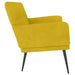 Bankje 108x79x79 cm fluweel geel