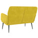 Bankje 108x79x79 cm fluweel geel