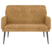 Bankje 108x79x79 cm fluweel bruin