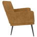 Bankje 108x79x79 cm fluweel bruin