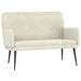 Bankje 108x79x79 cm fluweel crèmekleurig