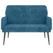 Bankje 108x79x79 cm fluweel blauw