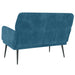 Bankje 108x79x79 cm fluweel blauw