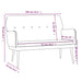 Bankje 108x79x79 cm fluweel blauw