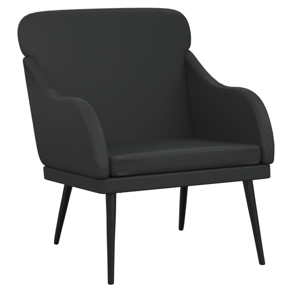 Fauteuil 63x76x80 cm kunstleer zwart