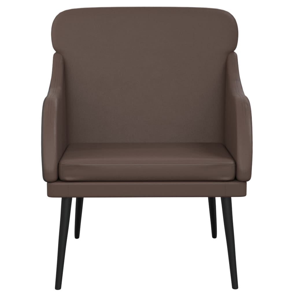 Fauteuil 63x76x80 cm kunstleer bruin