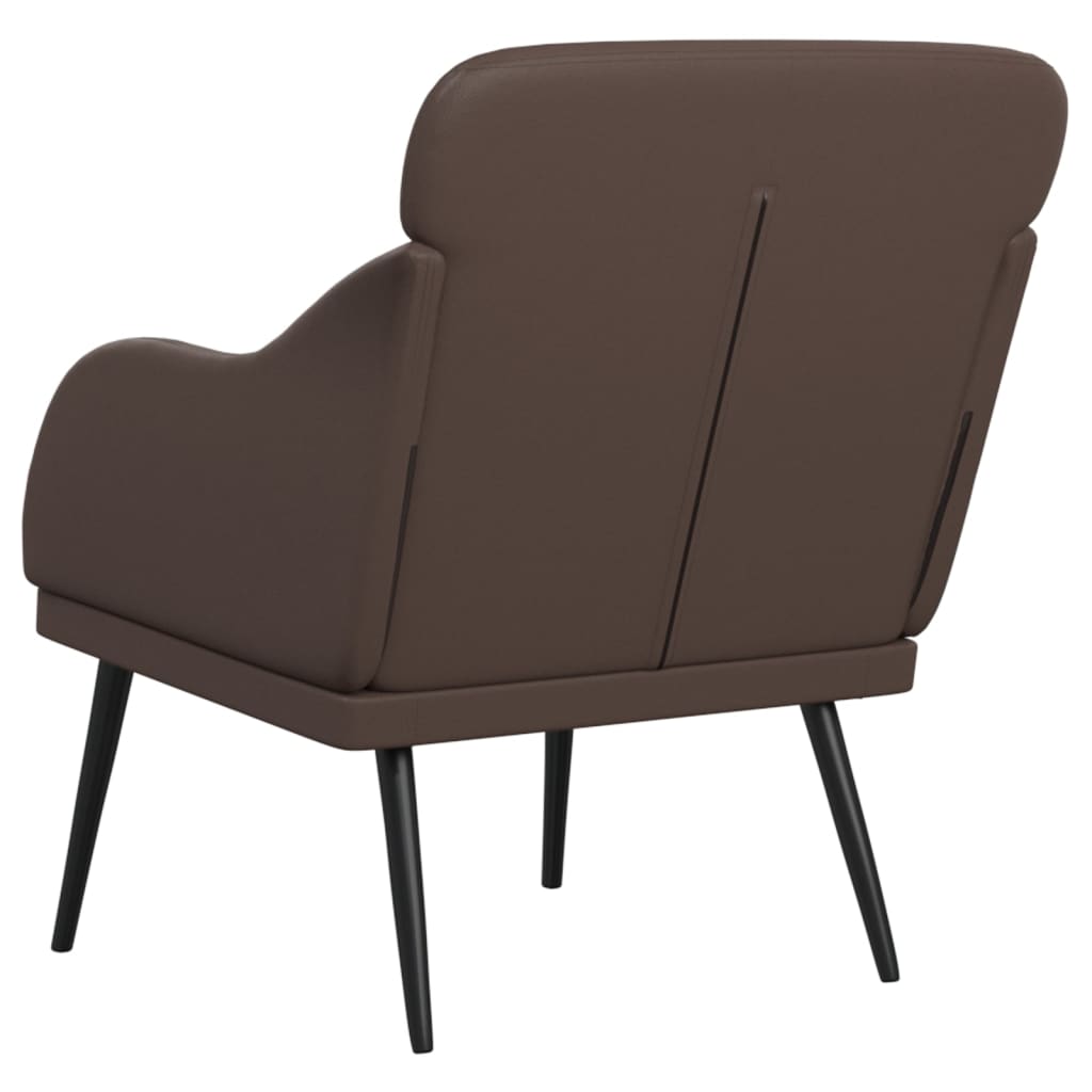 Fauteuil 63x76x80 cm kunstleer bruin