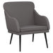 Fauteuil 63x76x80 cm kunstleer grijs