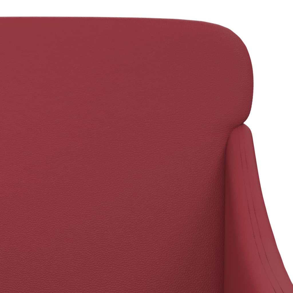 Fauteuil 63x76x80 cm kunstleer wijnrood