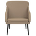 Fauteuil 63x76x80 cm kunstleer cappuccinokleurig