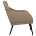Fauteuil 63x76x80 cm kunstleer cappuccinokleurig