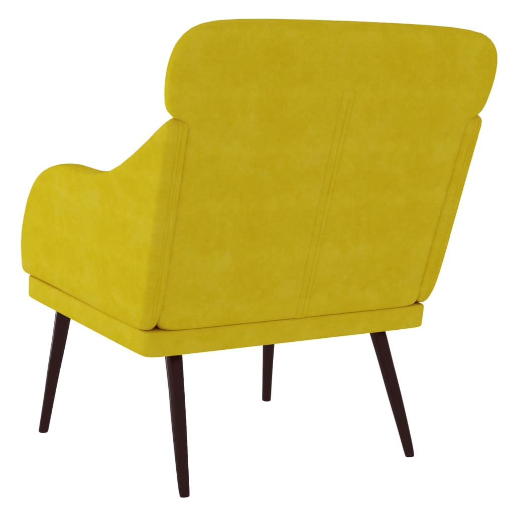 Fauteuil 63x76x80 cm fluweel geel