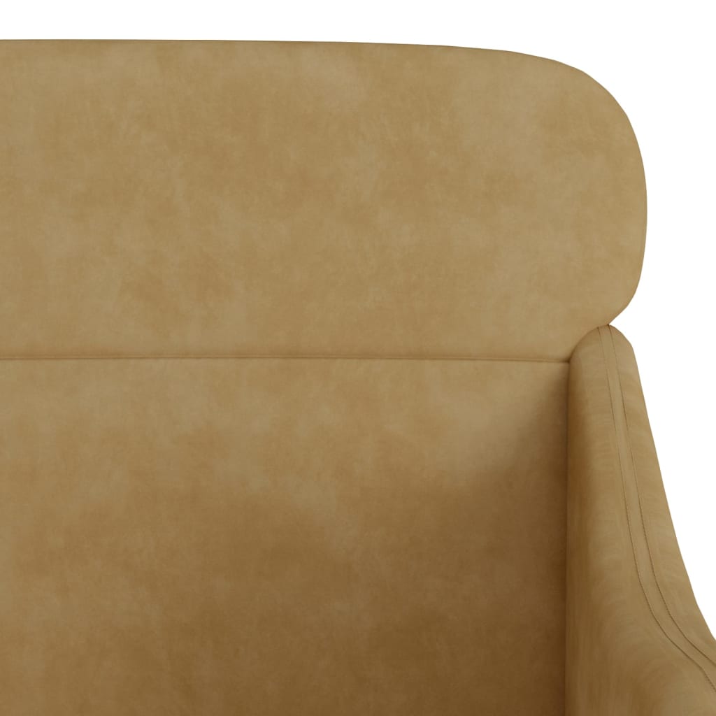 Fauteuil 63x76x80 cm fluweel bruin